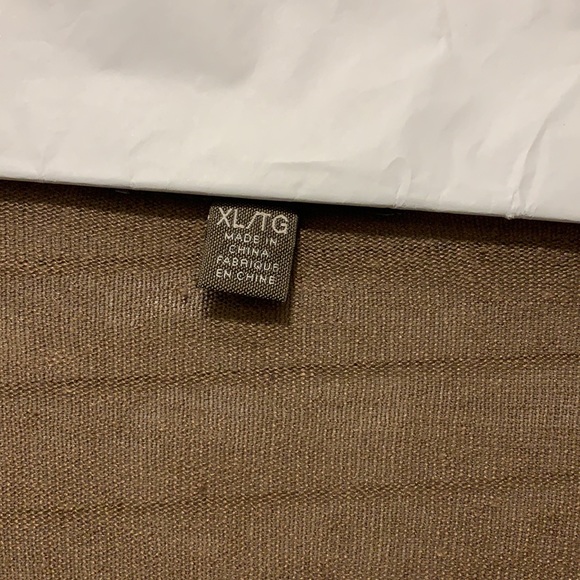 XL Tommy Bahama brown sweater. 3/4 sleeves, lace on ends and collar. Lightweight - Picture 2 of 5